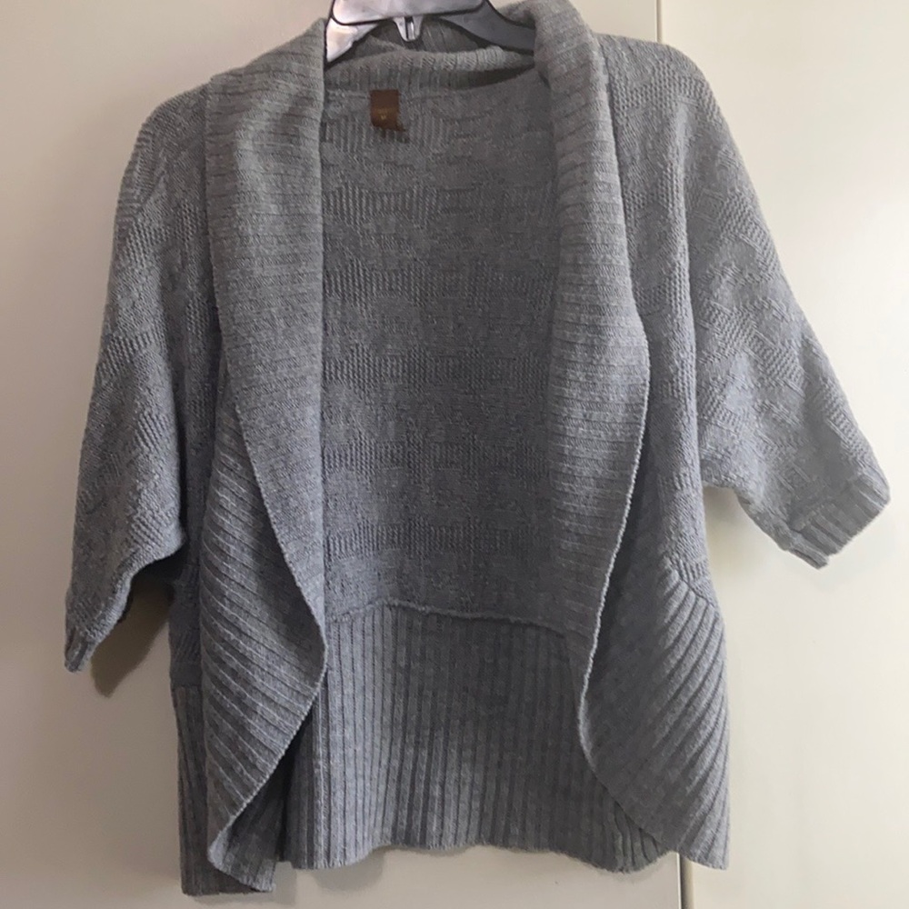 Women’s gray bolero sweater size medium